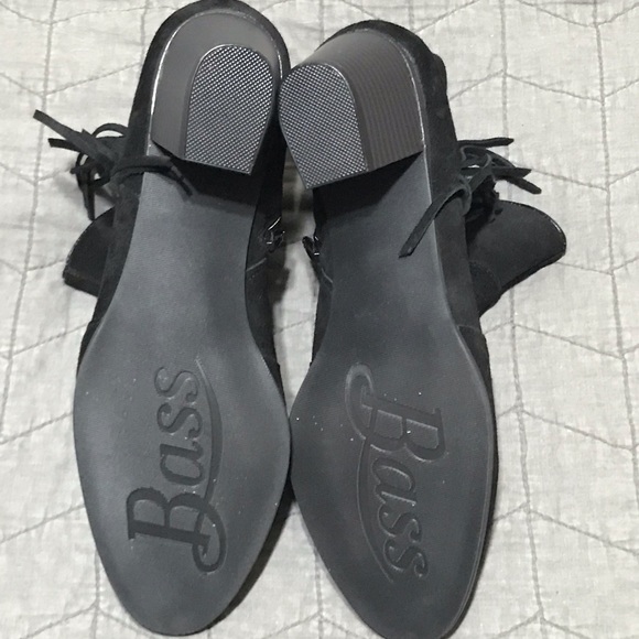 Bass suede fringed leather booties - Picture 5 of 7